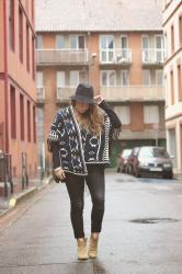 Un poncho d'hiver