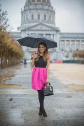 Pink & Black Dress