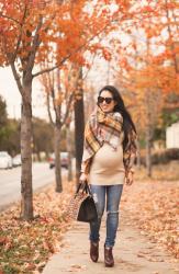 Fall Colors + Plaid Blanket Scarf