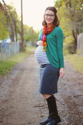 Maternity Style: Stripes and a Pencil Skirt