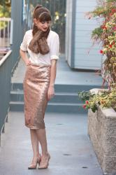 How to Wear: Sequin Midi Skirt