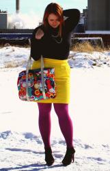 How to Wear Colored Tights This Winter
