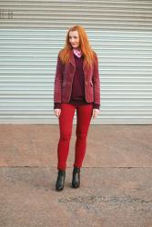 Masculine Chic | Head-To-Toe Burgundy and Red