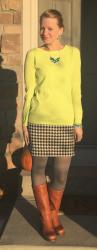 neon and houndstooth