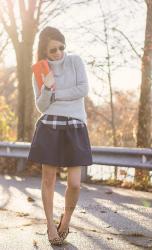 Cozy in a Sweater and Full Skirt
