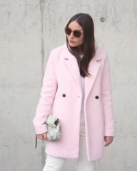 Abrigo rosa pastel