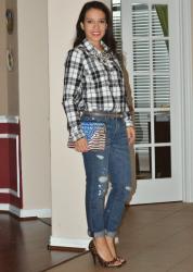 Buffalo check and boyfriend jeans