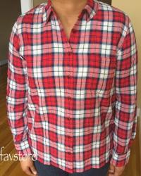 J. Crew Shrunken Boy Shirt in Cerise Plaid/Promotion Notes 