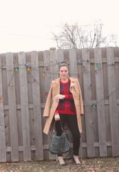 Outfit: Red, Gold, and Green 