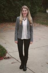 BYOP: Pink Blouse and Grey Blazer + Giveaway! 
