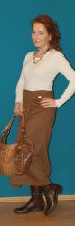 Brown Wool Skirt