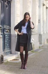 Lace Slip Skirt, Tall Vintage Boots