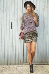 The sequined skirt