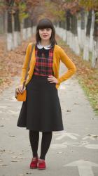 Houndstooth, mustard and tartan