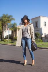 Trench Coat and Fishtail Braid