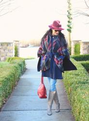 Cold Weather Essentials : Cape Coat & Blanket Scarf