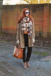 How to Style an Oversized Tartan Scarf Yet Another Way