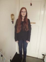 Slouchy Jumper & Ripped Knees