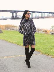 Lookbook : Polka Dot Coat, Stuart Weitzman 'Highland' & Kate Spade 'Pippa'