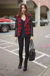 PLAID MOTO JACKET