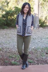 Polka Dots and Herringbone Vest