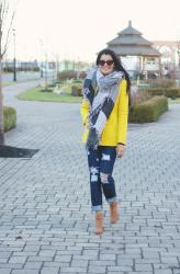 Lookbook : JCrew Majesty Pea Coat & DIY Distressed Jeans