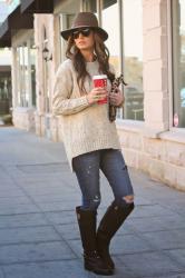 Cable Knit + Coffee