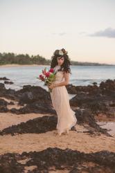 a tropical bridal shoot