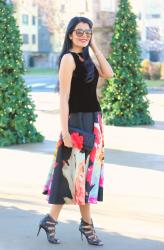 Holiday Ready With H&M Floral Midi Skirt