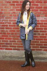 Vintage Rain Coat & Hunter Rain boots