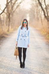 Pastel Blue Trench