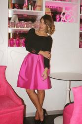 Christmas look: Black and pink
