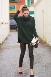 CHUNKY KNITS + LEATHER