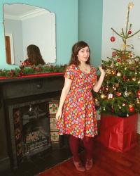 Novelty-print Christmas Dress - #vintagepledge