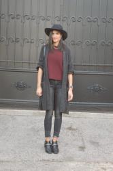 Grey & Burgundy