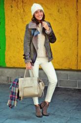 Green suede coat