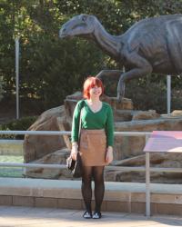 A Trip to Fernbank Museum and a Green Sweater Outfit