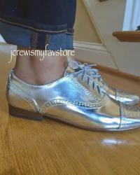J. Crew Factory Metallic Oxfords 