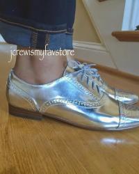 J. Crew Factory Metallic Oxfords 