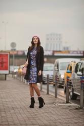 PURPLE PRINTED DRESS