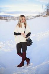 burgundy over the knee boots...