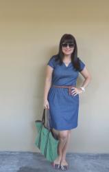 Blue dress over + over 