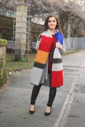Zara striped scarf