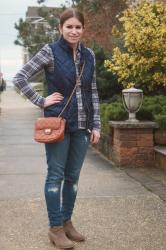 Quilted Vest + Plaid