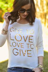 Give to love. Love to give.