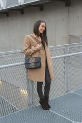 Beige coat & Python