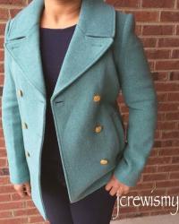 J. Crew Majesty Peacoat--Heather Turquoise 