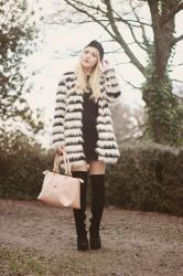 WHAT I WORE | MISSGUIDED MONOCHROME FUR COAT