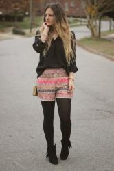 Outfit Post: Sequin & Beaded Shorts for Winter