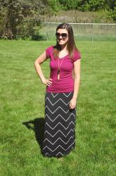 Maroon and Chevron
